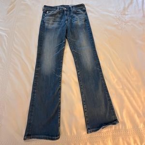 AG ADRIANO GOLDSCHMIED THE JODI CROP HIGH RISE FLARE CROP SIZE 28 JEANS